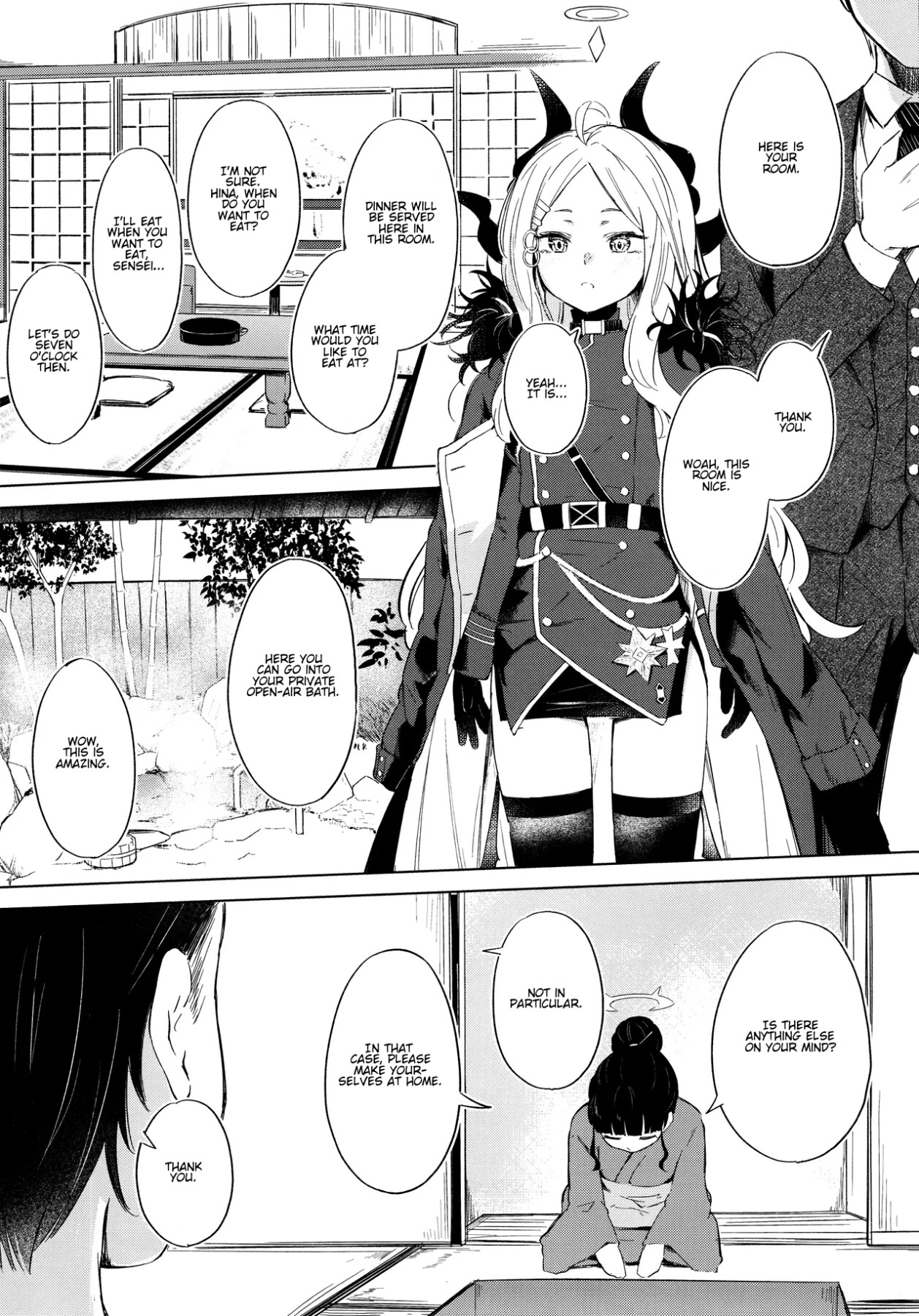 Hentai Manga Comic-Going to a steamy private outdoor hot spring with a clingy chairwoman-Read-3